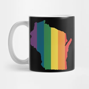 Wisconsin State Rainbow Mug